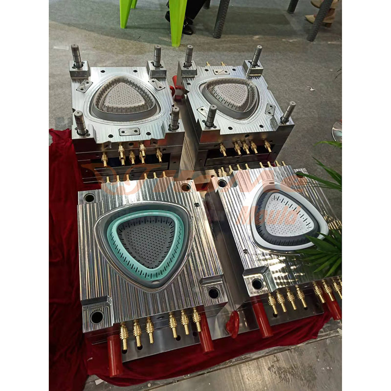 Cesta de filtro de lavagem por injeção de plástico Molde de injeção de 2 cores