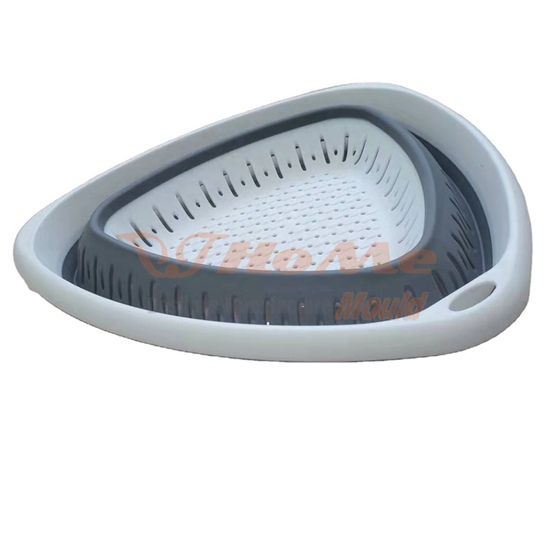 Cesta de filtro de lavagem por injeção de plástico Molde de injeção de 2 cores 
